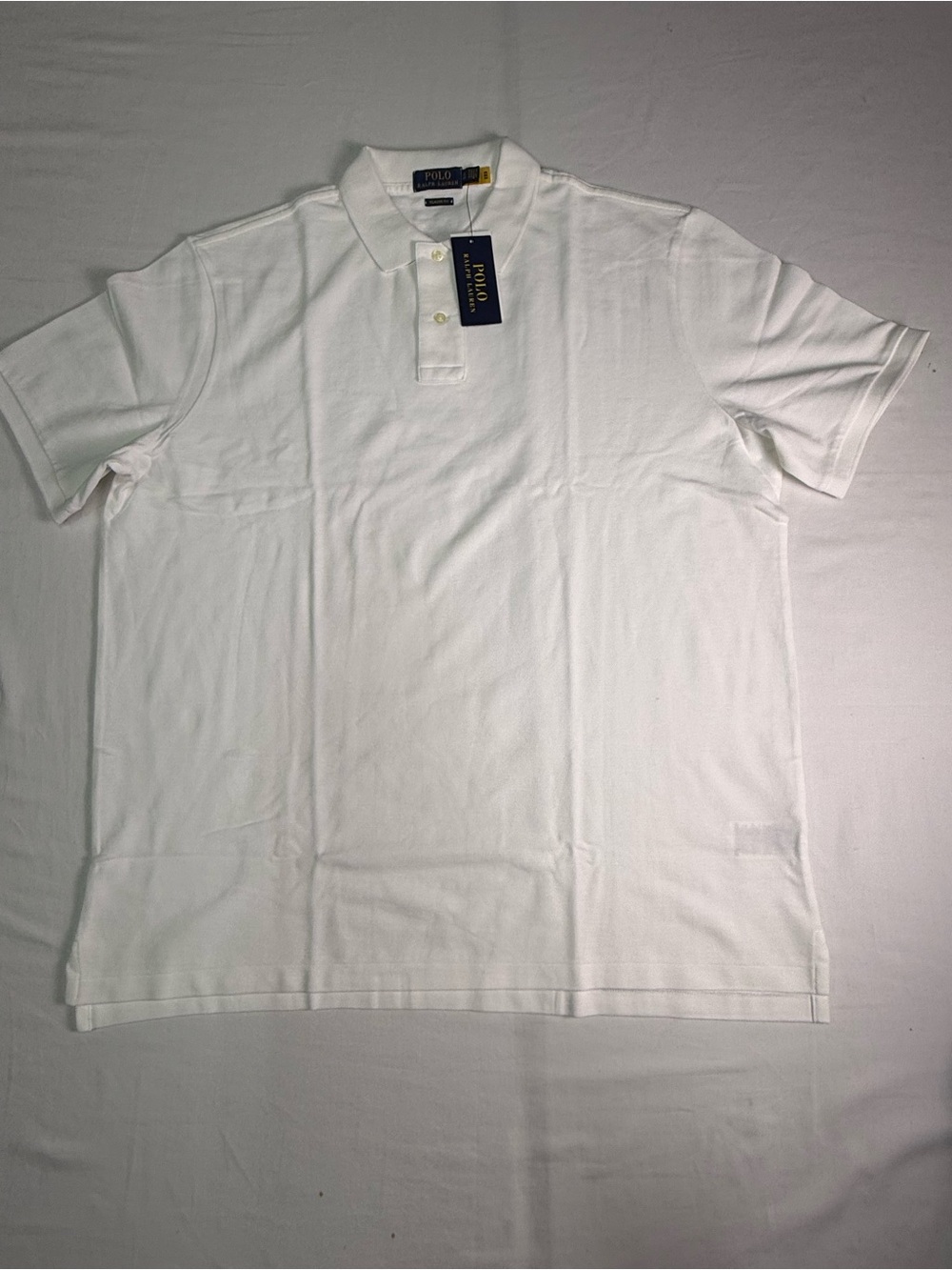 polo Ralph Lauren Men’s Classic Fit 100% Cotton Mesh Polo Sz XL/T G Solid White